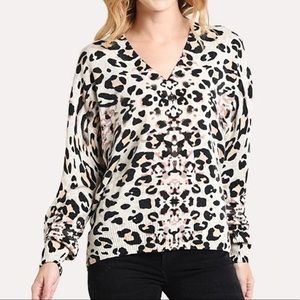 Brochu Walker Kelso Cashmere Leopard Sweater